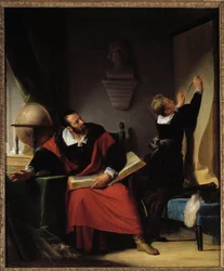 Wykład Henryka IV (1553-1610). Przyszły król Francji ze swoim nauczycielem. Obraz Alexandre-Evariste Fragonarda (1780-1850), v.1822-1824. Pau, Musee Du Chateau