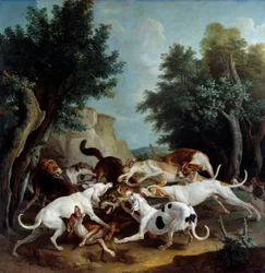 Polowanie na wilka, 1725, słońce. 3,36 x 3,32 m, renifer, Musée des Beaux-Arts