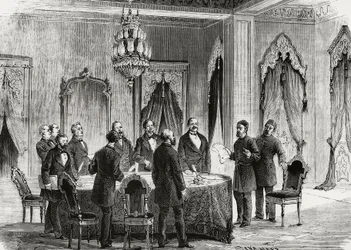 Konferencja w Konstantynopolu, grudzień 1876, rycina, Turcja
