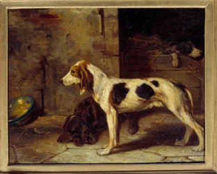 Psy Brifauts Obraz autorstwa Alexandre Gabriel Decamps (1803-1860) 1843 Nd. 0,25x0,32 m²