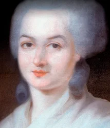 Szczegół portretu Olympe de Gouges (Detal) (Marie Gouze, zwany Olympe de Gouges