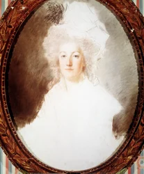 Portret Marii Antoniny (1755-1793), arcyksiężnej Austrii i królowej Francji - niedokończony rysunek Kucharskiego, Muzeum Wersalskie