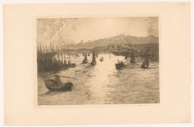 Port z zachodem słońca