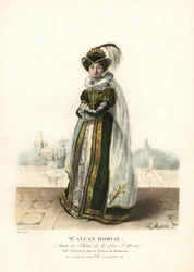Marie Dorval lub Madame Allan Dorval jako królowa Elżbieta w Le Chateau de Kenilworth Jean-Baptiste Blache i Henri Lemaire, Theatre de la Porte St. Martin
