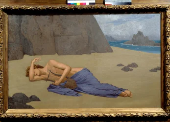 Lamentacja obrazu Orphee autorstwa Alexandre Seona (1855-1917) 1896. Wym. 0,73 x 1,16 m. Musee d