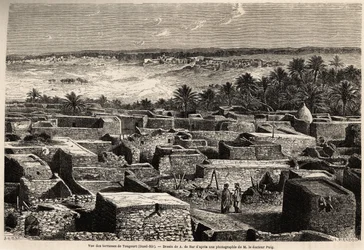 Widok na tarasy Tougourt (Oued Rir)