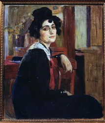 Francuzka (Francuzka). Obraz Aleksieja Michajłowicza Korina (Korine) (1865-1923), olej na płótnie