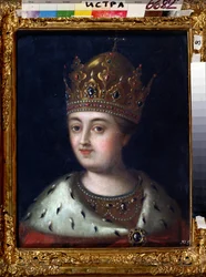 Portret regentki Zofii Aleksiejewnej (1657-1704) (portret regentki Zofii Aleksiejewnej). Obraz Aleksieja Pietrowicza Antropowa (1716-1795). Olej na płótnie, 51,5 x 42,2 cm