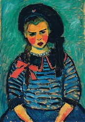 Dziewczyna z czerwonym łukiem; Dziewczyna z czerwoną wstążką, 1911