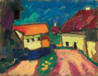 Studium krajobrazu, wiejska droga, około 1908