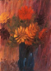 Duża martwa natura: czerwona i żółta dalia; Duża martwa natura: czerwone i żółte dalie, 1937