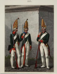 Grenadierzy pułku Preobrazhensky, Semenovsky i Izmailovsky w latach 1796-1797, lata 40. XIX wieku