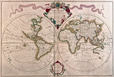 Świat według A.H. Jaillot w "Atlas Français" - Paryż