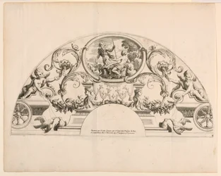 Liście wachlarzowe, Trzecia i czwarta tabliczka zestawu, „Divers Desseins de grands Fans, Encrans, et autres Ornamens, wymyślony i grawerowany par Nicolas Loire”