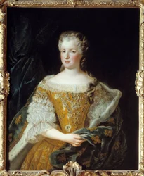 Portret królowej Marii Leszczyńskiej (1703-1768). Obraz Alexisa Simona Belle (1674-1734)