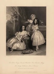 Portret Emily Blanche Charlotte, Rose Caroline i Emily Catherine Anne Somerset, córek Henry