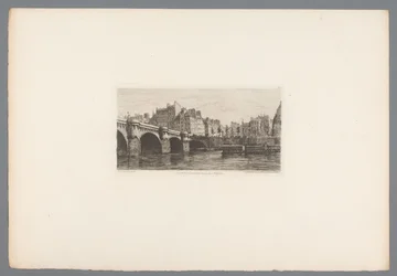 Widok na Pont Neuf Le Pont Neuf (tytuł na obiekcie) akwaforty francuskie z 1874 r. (tytuł serii) L