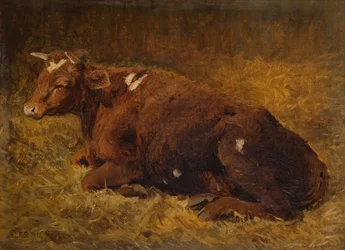 Krowa leżąca na ziemi, 1865-1872.