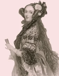 Portret króla Augusty Ady (1815 - 1852), hrabiny Lovelace (rycina).