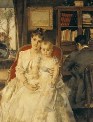 Całe szczęście (scena rodzinna) c.1880