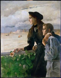 Bernard Stevens i jego siostra Suzanne (obraz na płótnie)