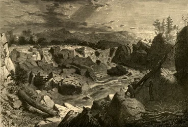 „Wielkie wodospady Potomaku”, 1874.