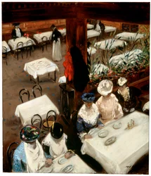 W kawiarni, 1905.