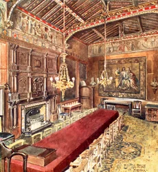 Kościół koronacyjny: Opactwo Westminsterskie (kolorowa litografia)