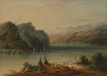 Widok nad jeziorem – Góry Wind River