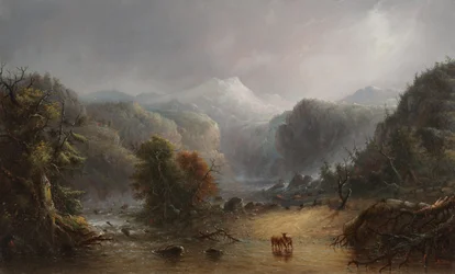 Where the Clouds Love to Rest, ok. 1850 (olej na panelu)