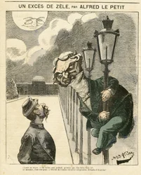Ilustracja Alfreda Le Petity (1841-1909) do okładki Le Grelot