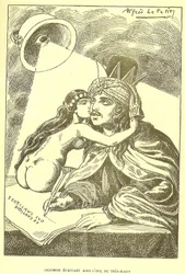 Ilustracja Alfreda Le Pete (1841-1909) w Gros-Jean i jego parafii