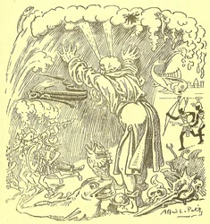 Ilustracja Alfreda Le Pete (1841-1909) w Gros-Jean et son cure