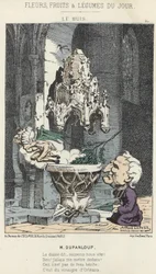 Le Boxis: Karykatura o Dupanloup - ch. z 21.02.1871 w „Kwiaty, owoce i warzywa dnia”