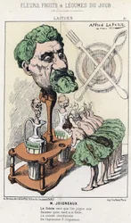 Sałaty: karykatura na Joigneaux - il. z 18.03.1871 w „Kwiaty, owoce i warzywa du Jour”