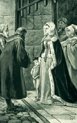Królowa Małgorzata, wdowa po Jakubie IV, przeciwstawia się szlachcie