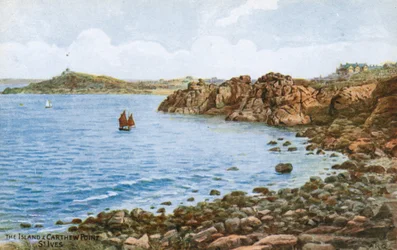 Wyspa i Carthew Point, St Ives