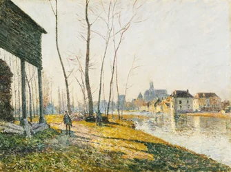 Lutowy poranek w Moret-sur-Loing; Lutowy poranek w Moret-sur-Loing, 1881