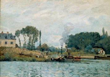 Łodzie w śluzie Bougival