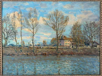 Wyspa dużej jatte; Neuilly-sur-Seine. Obraz Alfreda Sisleya
