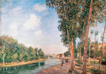 "Saint-Mammès. Czerwcowe słońce" Obraz Alfreda Sisleya (1839-1899)