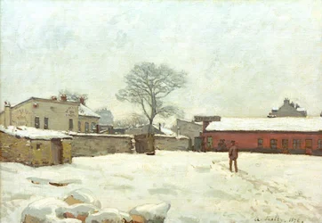 Pod śniegiem, gospodarstwo w Marlyle-Roi