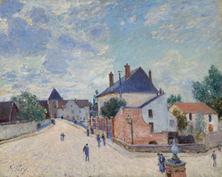 Ulica w Moret, ok. godz. 1890.