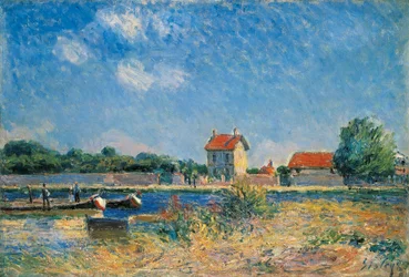 Brzegi Canal du Loing w Saint-Mammes