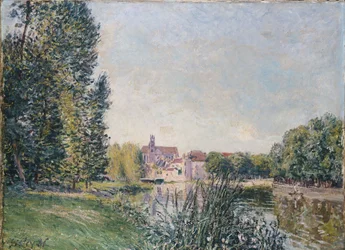 Loing i Kościół w Moret, 1886