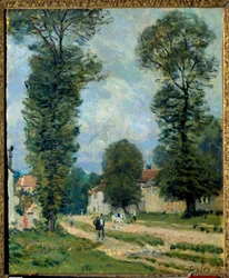 Droga do Wersalu Obraz Alfreda Sisleya (1839-1899) 1875 Nd. 0,47x0,38m. Paryż, Muzeum Orsay