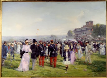Koniec wyścigów w Auteuil Obraz Alfreda Smitha (1853-1936) 1893 niedz. 1,09x1,5 m Paryż, Musee Carnavalet Uwaga! Korzystanie z tej pracy może wiązać się z prośbą o autoryzację strony trzeciej lub dodatkowymi opłatami