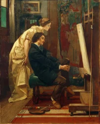A.Stevens, malarz i jego model