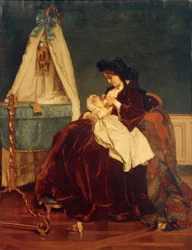 Alfred Stevens, Żona artysty i syn Léopld
