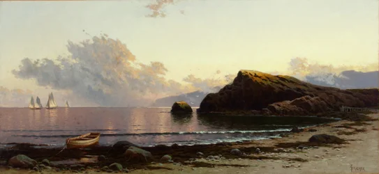 Zachód słońca na wybrzeżu 1885 (olej na płótnie)